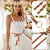 2Pcs 2 Colors Bohemian Imitation Leather Tassel with Alloy Ring Waist Chain Belts for Women AJEW-CL0005-22B-6