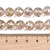 Transparent Electroplate Glass Beads Strands EGLA-N002-34C-B08-3