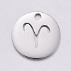 Non-Tarnish 304 Stainless Steel Charms STAS-F246-01B-2