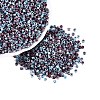 Opaque Picasso Cylinder Glass Beads SEED-Q039-06A-14-1
