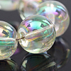 Electroplate Glass Beads Strands X-EGLA-Q062-6mm-A16-4
