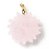 Natural Rose Quartz Pendants G-E043-01B-06G-3