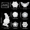 Gorgecraft 14Pcs 7 Style Lace Embroidery Sewing Fiber Ornaments DIY-GF0006-18-2
