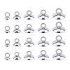 100Pcs 5 Style 304 Stainless Steel Bead Cap Pendant Bails STAS-CJ0001-151-3