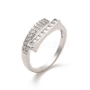 Brass Micro Pave Cubic Zirconia Rings RJEW-R146-15P-1