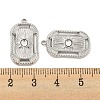 304 Stainless Steel Rhinestone Pendants STAS-P356-40P-3