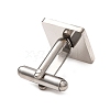 Square 201 Stainless Steel Swank Cuff Links SA-CBAE2BD-01P-A-2