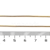 1mm Rack Plating Brass Box Chain Adjustable Slider Necklaces for Women Men MAK-L044-02G-5