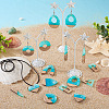  20Pcs 10 Styles Ocean Theme Transparent Resin & white Wood Big Pendants RESI-TA0001-88-15