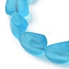 Transparent Frosted Glass Beaded Stretch Bracelets for Women BJEW-JB09512-4