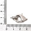 Brass Clear Cubic Zirconia Lobster Claw Clasps X-KK-Z078-50P-3
