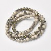 Electroplate Opaque Glass Beads Strands X-EGLA-A034-P6mm-S17-2