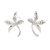 Flower Brass Stud Earring Findings KK-F921-01P-1