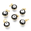 Brass Enamel Charms KK-B024-02G-D-1