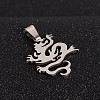 Tarnish Resistant 201 Stainless Steel Dragon Pendants STAS-I032-196A-2