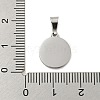 304 Stainless Steel Pave Natural White Shell Flat Round Charms STAS-S130-02P-3