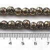 Electroplated Natural Lava Rock Beads Strands G-A251-B01-01J-4