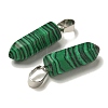 Synthetic Malachite Pendants G-Z067-07P-02-2