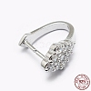 Anti-Tarnish Rhodium Plated 925 Sterling Silver Micro Pave Cubic Zirconia Pendant Bails STER-P034-67P-4