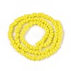 Frosted Opaque Glass Beads Strands GLAA-N017-4mm-13-3
