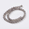 Natural Grey Agate Beads Strands X-G-G583-8mm-08-2