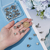 36Pcs 9 Styles Alloy European Beads MPDL-ME0001-09-3