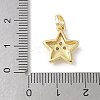 Brass Micro Pave Cubic Zirconia Pendants KK-P290-44B-G-3