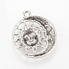 Tibetan Style Alloy Pendants X-TIBEP-Q064-22AS-RS-2