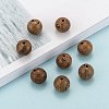 Natural Wenge Wood Beads X-WOOD-S053-13-4