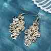 Brass Dangle Earrings EJEW-B157-02C-G-2