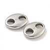 Non-Tarnish 304 Stainless Steel Oval Connector Charms STAS-L278-037P-2