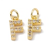 Real 18K Gold Plated Brass Micro Pave Clear Cubic Zirconia Charms KK-E068-VB452-F-2