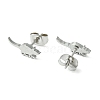 Non-Tarnish Cute Little Animal Theme 304 Stainless Steel Stud Earrings EJEW-B041-03I-P-2