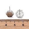 Brass Stud Earrings EJEW-D288-15P-3