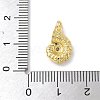 Brass Micro Pave Clear Cubic Zirconia Pendants KK-U046-02G-02-3