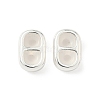 Brass Silicone Slide Charms KK-C099-06B-S-1