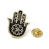 Lotus Hamsa Hand Alloy Enamel Pin Brooch JEWB-R268-10-2