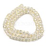 Electroplate Transparent Glass Beads Strands GLAA-C029-03A-02-2