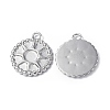 Tarnish Resistant 304 Stainless Steel Pendant Cabochon Setting STAS-C066-03P-1