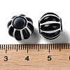 Spray Printed Opaque Acrylic European Beads SACR-P031-03B-02-3