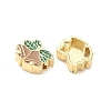 Christmas Brass Enamel Beads KK-I474-G11-2