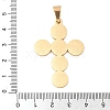 304 Stainless Steel Saint Benedict Medal Cross Pendants STAS-F012-12G-3