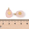 Natural Rose Quartz Pendants STAS-P380-77G-04-3