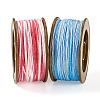 2 Rolls 2 Colors Segment Dyed Round Polyester Twisted Cords OCOR-TA0003-59D-2