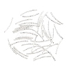 Brass Texture Curved Tube Beads KK-H250-01B-S-1