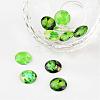 Half Round/Dome Four Leaf Clover Glass Cabochons X-GGLA-A002-12mm-CC-2