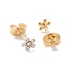 Rhinestone Flower Stud Earrings with 316L Surgical Stainless Steel Pins EJEW-P204-03G-02-2