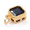 Real 18K Gold Plated Brass Inlaid Cubic Zirconia Charms ZIRC-L100-073G-4
