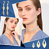 24Pcs 2 Colors 3 Sizes 201 Stainless Steel Pendants STAS-UN0032-65-6