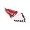 Glass Seed Beaded Christmas Hat Pendants PALLOY-MZ00869-3